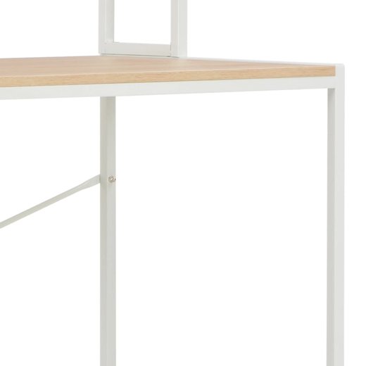 Computertisch Wei und Eiche 12060138 cm
