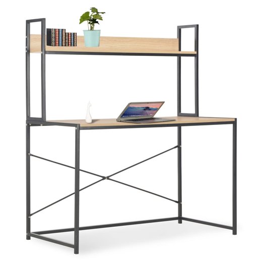 Computertisch Schwarz und Eiche 12060138 cm