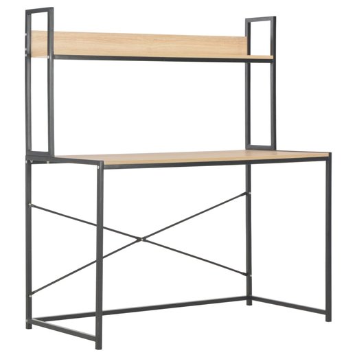 Computertisch Schwarz und Eiche 12060138 cm