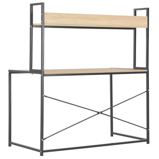 Computertisch Schwarz und Eiche 12060138 cm