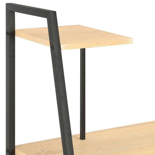 Schreibtisch mit Regaleinheit Schwarz und Eiche 10250117 cm