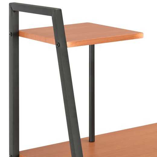 Schreibtisch mit Regaleinheit Schwarz und Braun 10250117 cm
