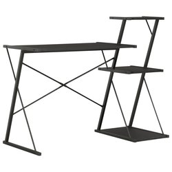Schreibtisch mit Regal Schwarz 1165093 cm