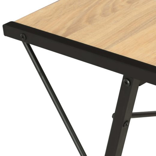 Schreibtisch mit Regal Schwarz und Eiche 1165093 cm