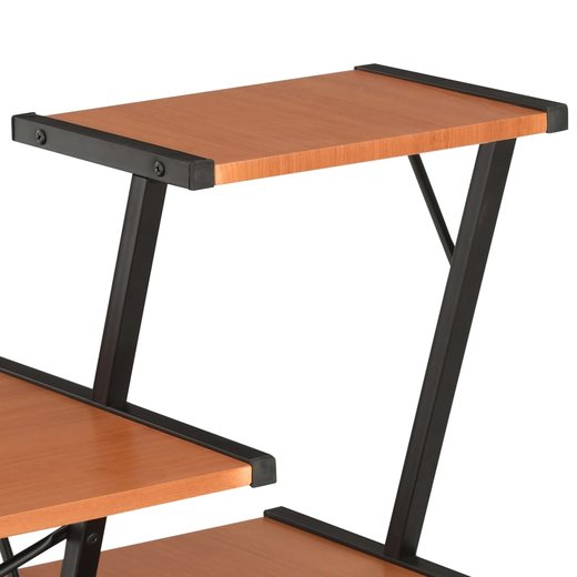 Schreibtisch mit Regal Schwarz und Braun 1165093 cm