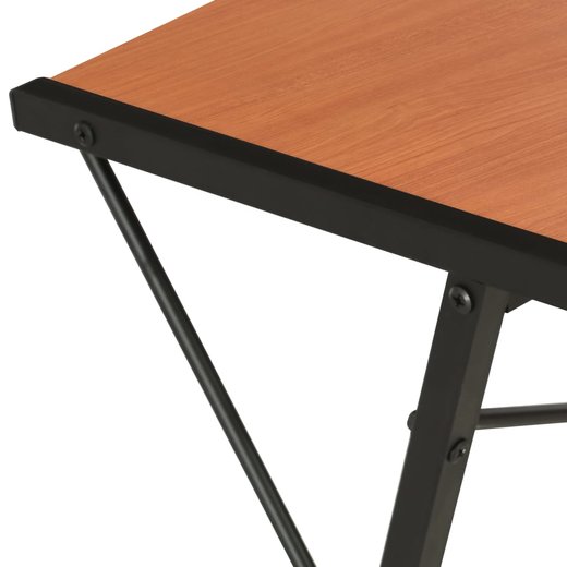 Schreibtisch mit Regal Schwarz und Braun 1165093 cm