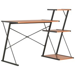 Schreibtisch mit Regal Schwarz und Braun 1165093 cm