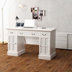 Schreibtisch Sekretr Wei 140 x 48 x 80 cm