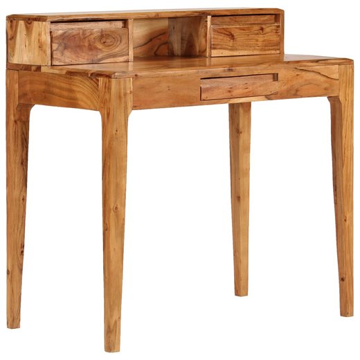 Schreibtisch mit Schubladen Massivholz 88 x 50 x 90 cm