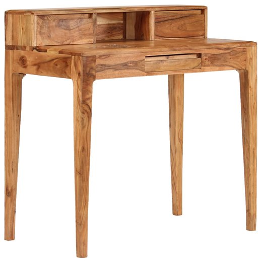 Schreibtisch mit Schubladen Massivholz 88 x 50 x 90 cm