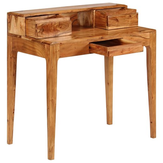 Schreibtisch mit Schubladen Massivholz 88 x 50 x 90 cm
