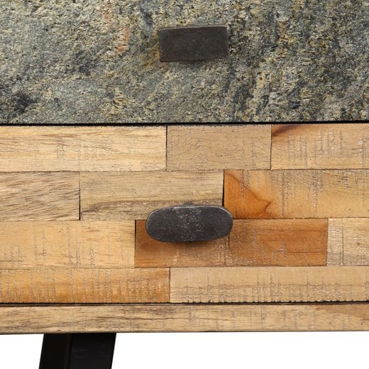 Schreibtisch Wiederverwertetes Teak Massivholz 110  50  76 cm