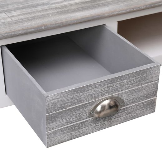 Schreibtisch Grau 1104576 cm Holz