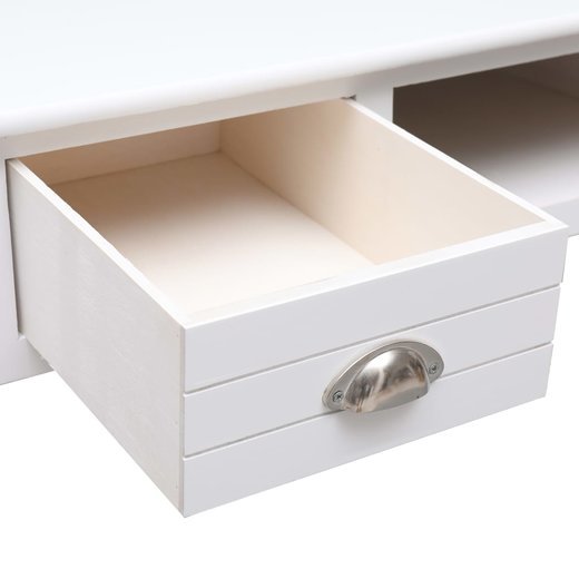 Schreibtisch Wei 1104576 cm Holz