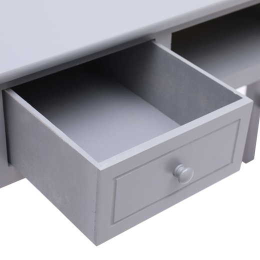 Schreibtisch Grau 1104576 cm Holz