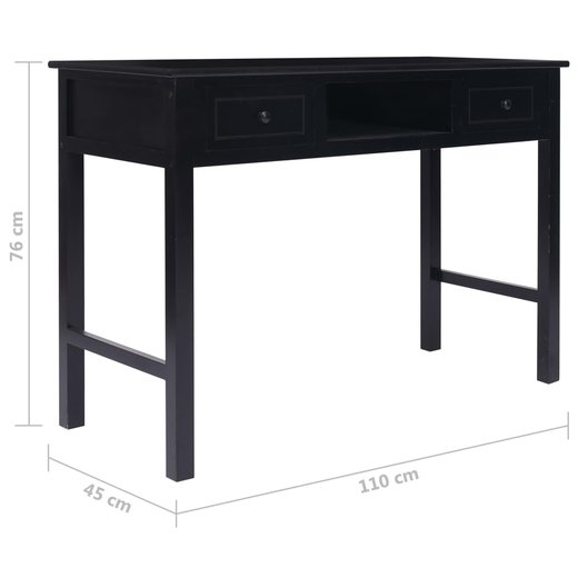 Schreibtisch Schwarz 1104576 cm Holz