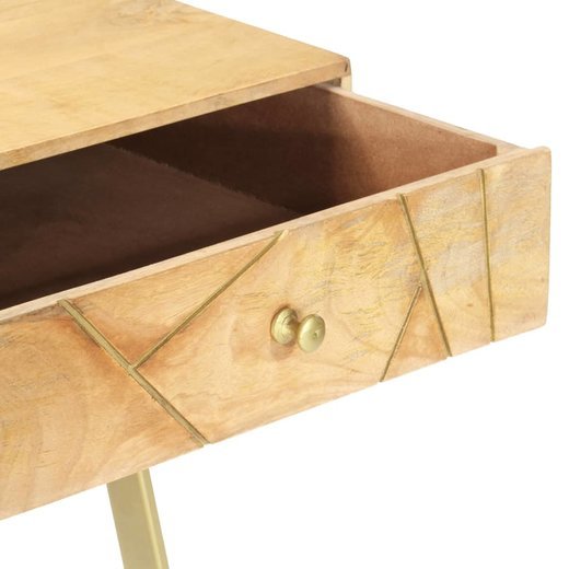 Schreibtisch mit Schubladen 1005575 cm Massivholz Mango