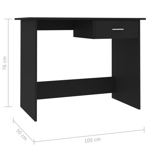 Schreibtisch Schwarz 1005076 cm Spanplatte