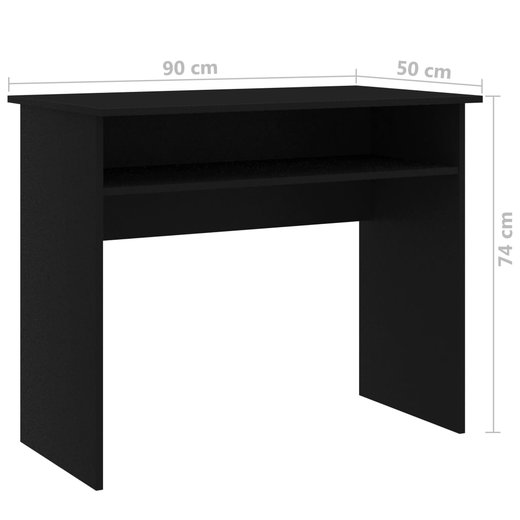 Schreibtisch Schwarz 905074 cm Spanplatte