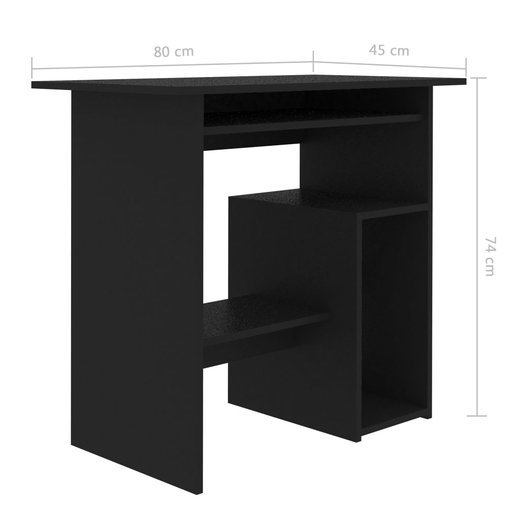 Schreibtisch Schwarz 80 x 45 x 74 cm Spanplatte