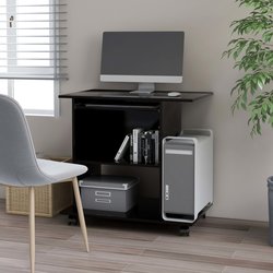 PC-Tisch Schwarz 805075 cm Spanplatte