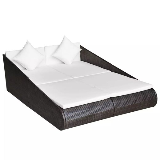 Gartenbett Braun 201139 cm Poly Rattan