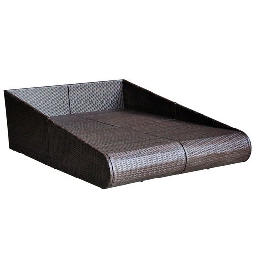 Gartenbett Braun 201139 cm Poly Rattan