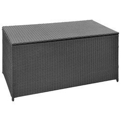 Garten-Aufbewahrungsbox Schwarz 120x50x60 cm Poly Rattan