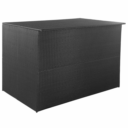 Gartenbox Schwarz 150x100x100 cm Poly Rattan