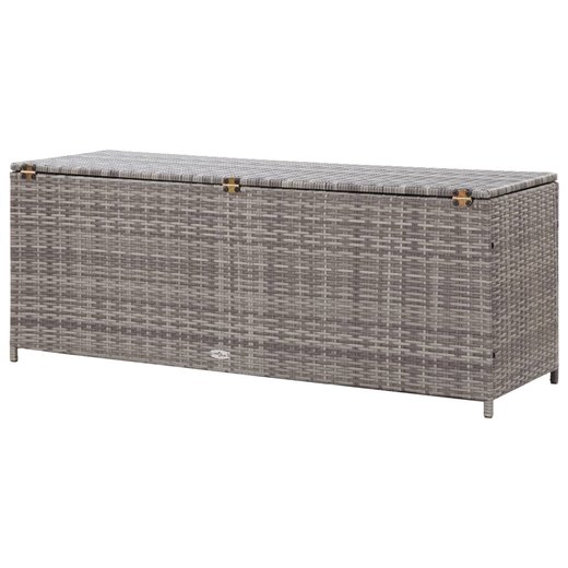 Gartenbox Grau 150x50x60 cm Poly Rattan