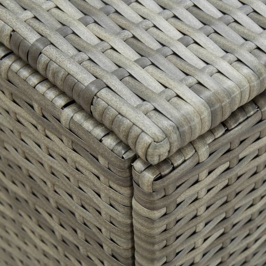 Gartenbox Poly Rattan 180x90x75 cm Grau
