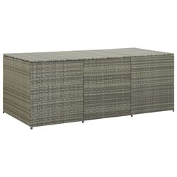 Gartenbox Poly Rattan 180x90x75 cm Grau