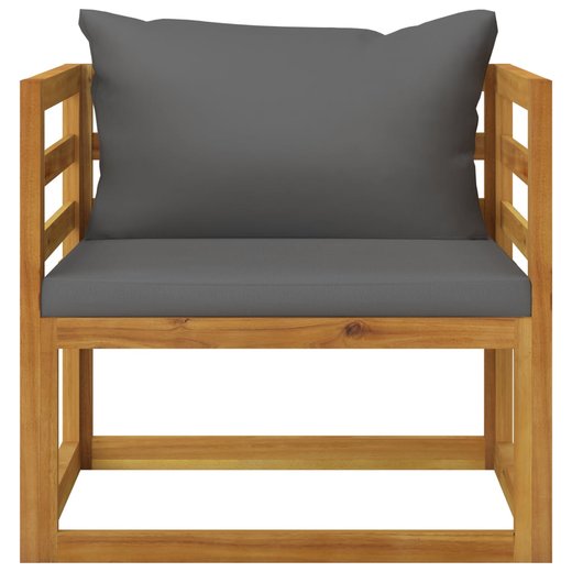 8-tlg. Garten-Lounge-Set mit Auflagen Massivholz Akazie