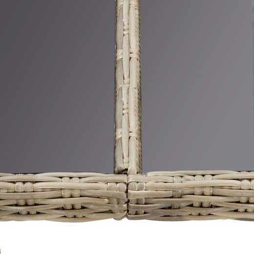 7-tlg. Garten-Essgruppe Poly Rattan Braun
