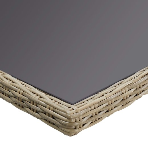 7-tlg. Garten-Essgruppe Poly Rattan Braun