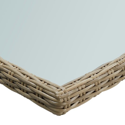 7-tlg. Garten-Essgruppe Poly Rattan Braun