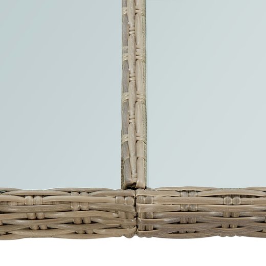 7-tlg. Garten-Essgruppe Poly Rattan Braun
