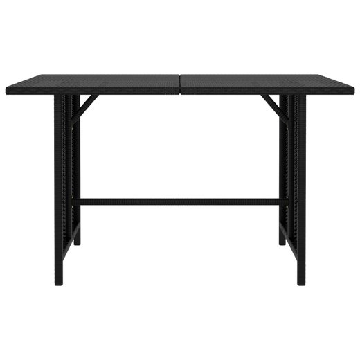 8-tlg. Garten-Lounge-Set mit Kissen Poly Rattan Schwarz