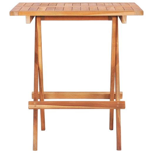3-tlg. Bistroset mit Knigsblauen Kissen Massivholz Teak