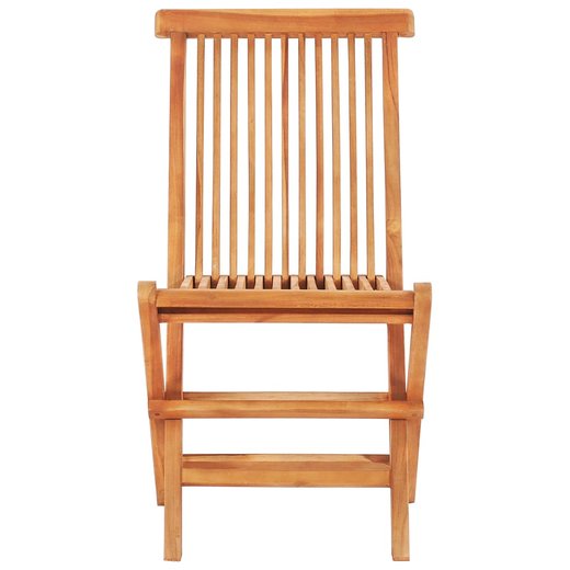 3-tlg. Bistro-Set mit Cremeweien Kissen Massivholz Teak