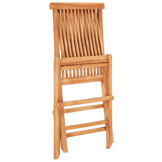 3-tlg. Bistro-Set mit Cremeweien Kissen Massivholz Teak