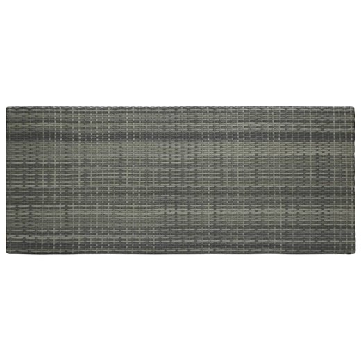 7-tlg. Gartenbar-Set mit Kissen Poly Rattan Grau