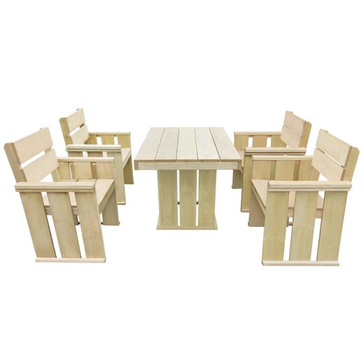 5-tlg. Garten-Essgruppe Hochwertiges Imprgniertes Kiefernholz