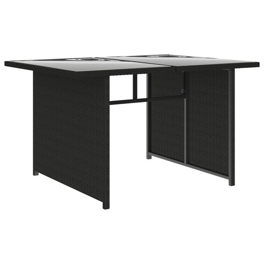 10-tlg. Garten-Lounge-Set mit Auflagen Poly Rattan Schwarz