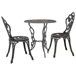 3-tlg. Bistro-Set Aluminiumguss