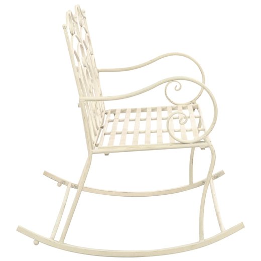 Gartenbank 104 cm Eisen Antik Wei