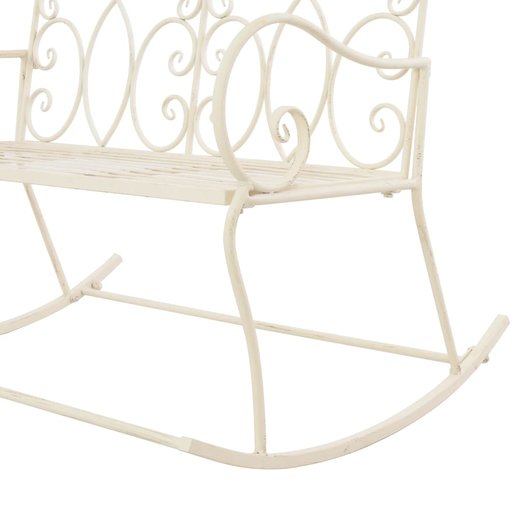 Gartenbank 104 cm Eisen Antik Wei