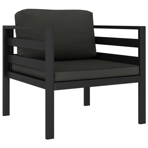 Sessel mit Auflagen Aluminium Anthrazit