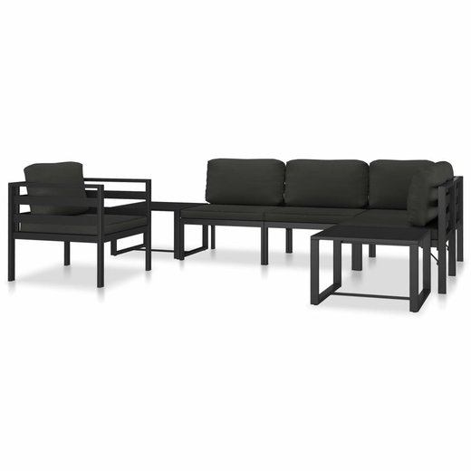 Sessel mit Auflagen Aluminium Anthrazit