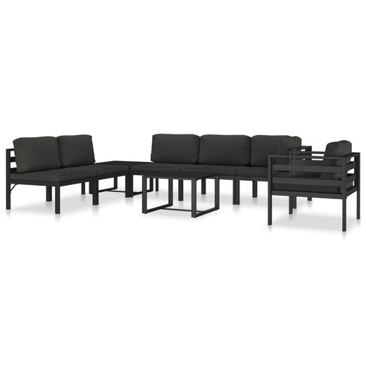 Sessel mit Auflagen Aluminium Anthrazit
